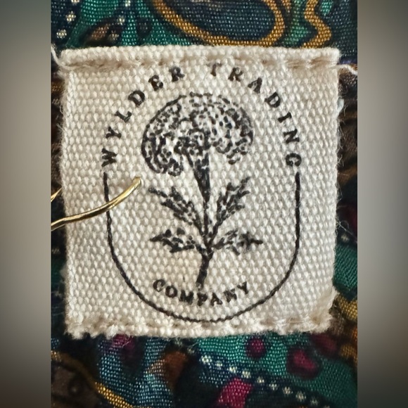 100% Silk Sari Kaftan Wylder Trading Company NWT - Picture 6 of 9